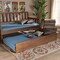 Baxton Studio Midori Transitional Walnut Wood Twin Size Trundle Bed 168-10835 - alternate 6